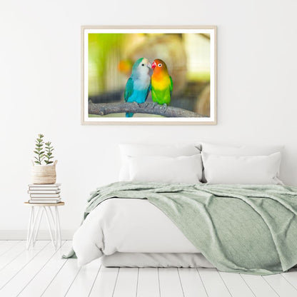 Love Birds Closeup Photograph Home Decor Premium Quality Poster Print Choose Your Sizes