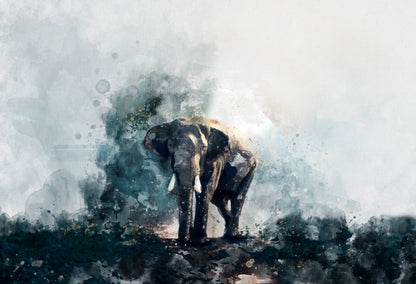 Elephant Watercolor Painting Print 100% Australian Made