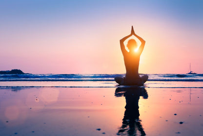 Yoga Girl at Beach Photograph Print 100% Australian Made