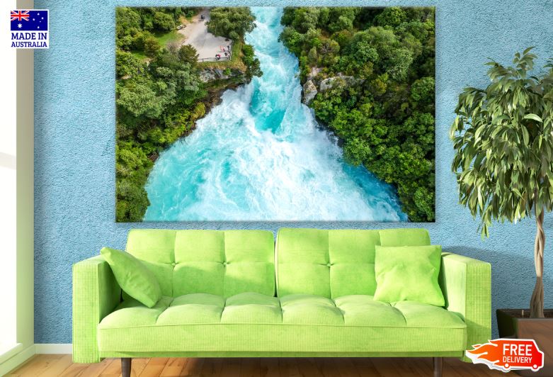 Aerial View of a Waterfall Photograph Print 100% Australian Made