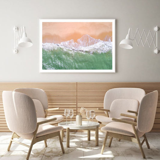 Sea Shore Aerial View Photograph Home Decor Premium Quality Poster Print Choose Your Sizes