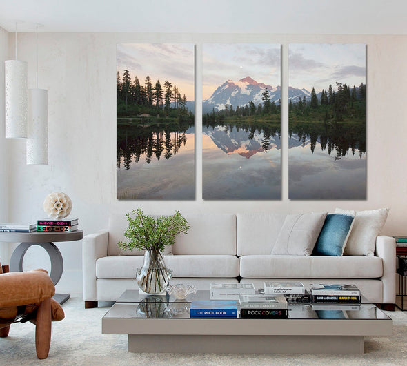 Nature Mountain and Lake print 100% Australian made wall Canvas ready to hang