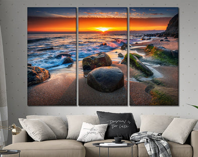 Beach Sunset print 100% Australian made wall Canvas ready to hang