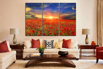 Flowers Sunset Stunning  print 100% Australian made wall Canvas ready to hang