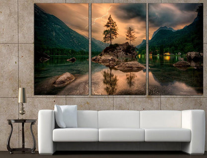 Nature Mountain and Lake print 100% Australian made wall Canvas ready to hang