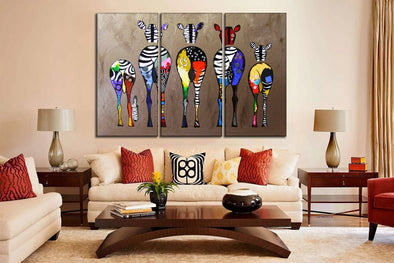 Zebra Abstract High Quality print 100% Australian made wall Canvas ready to hang
