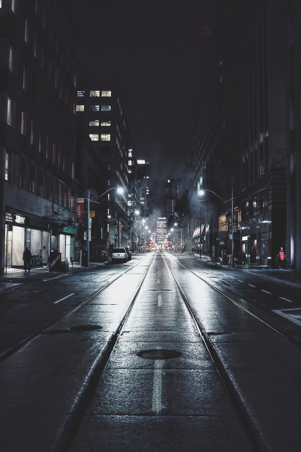 Night City Street View Photograph Print 100% Australian Made