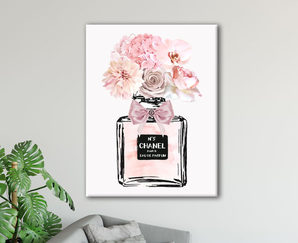 Fashion Perfume Bottle with Flowers Print 100% Australian Made