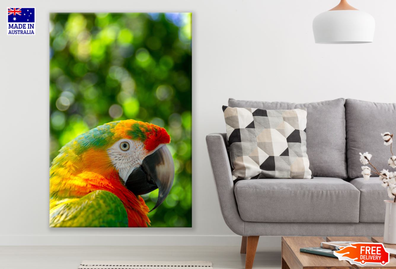 Parrot Portrait Photograph Print 100% Australian Made