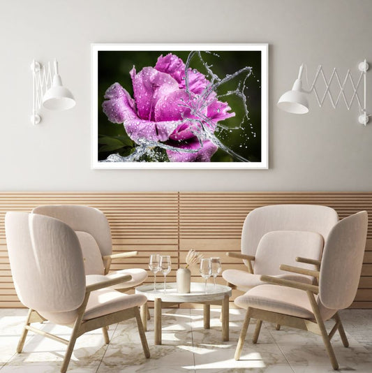 Pink Flower Water Butterfly View Home Decor Premium Quality Poster Print Choose Your Sizes