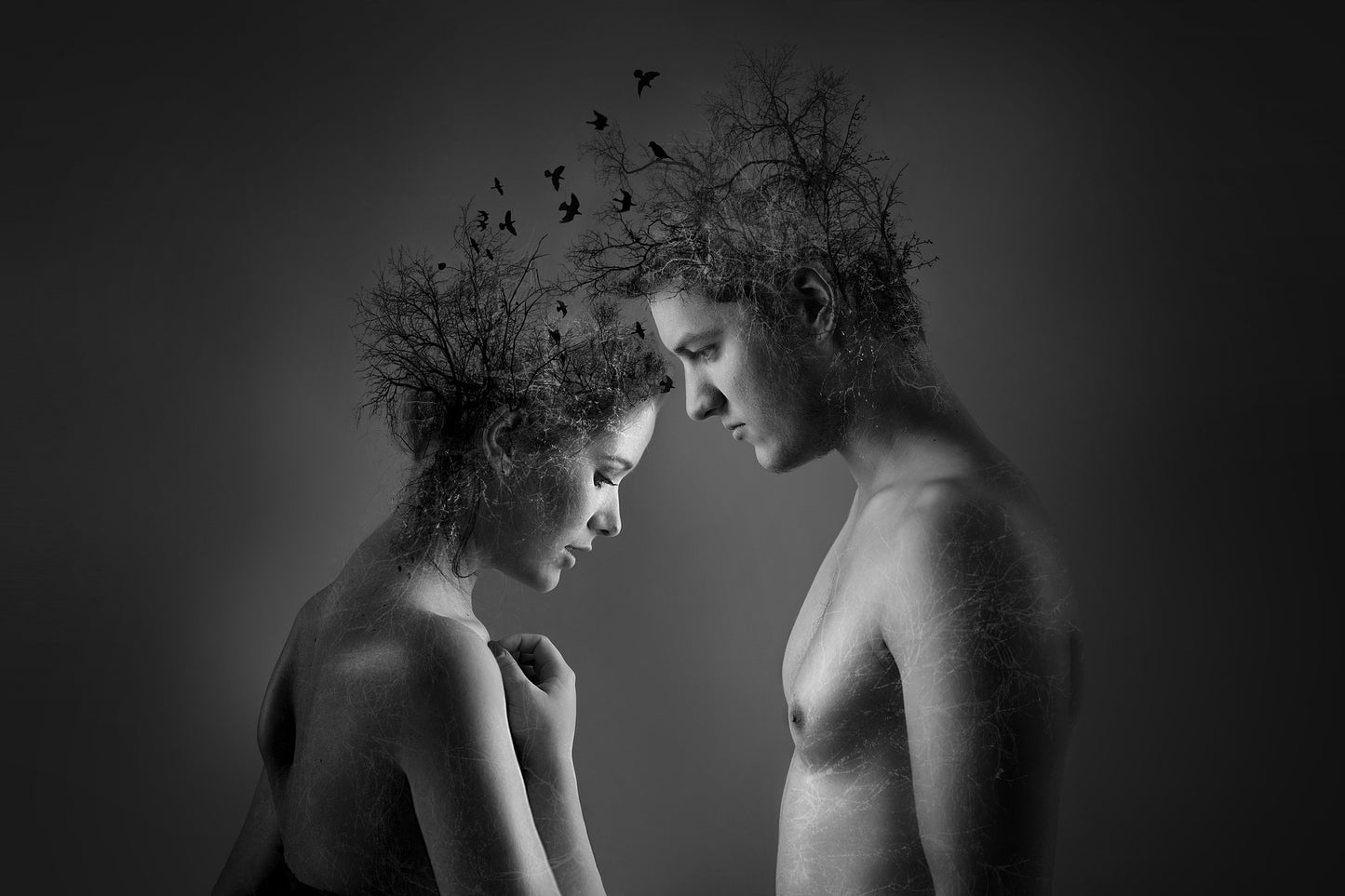 Man & Woman Photo Manipulation Print 100% Australian Made