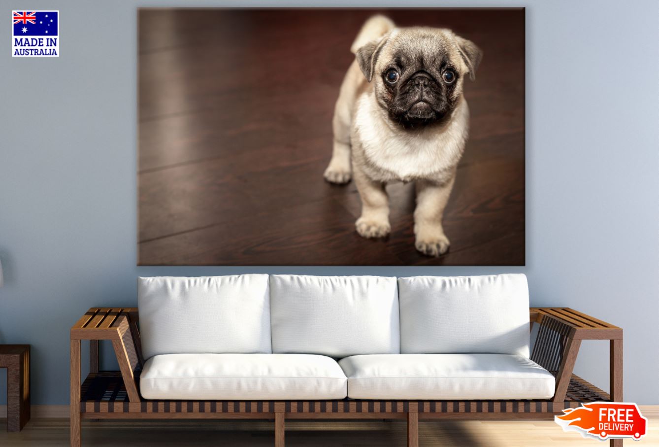 Pug Puppy Dog Portrait Photograph Print 100% Australian Made