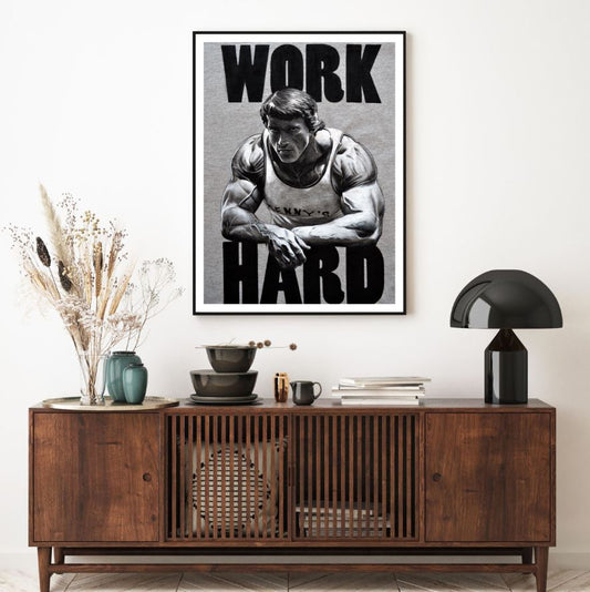 Gym Motivational B&W Painting Home Decor Premium Quality Poster Print Choose Your Sizes