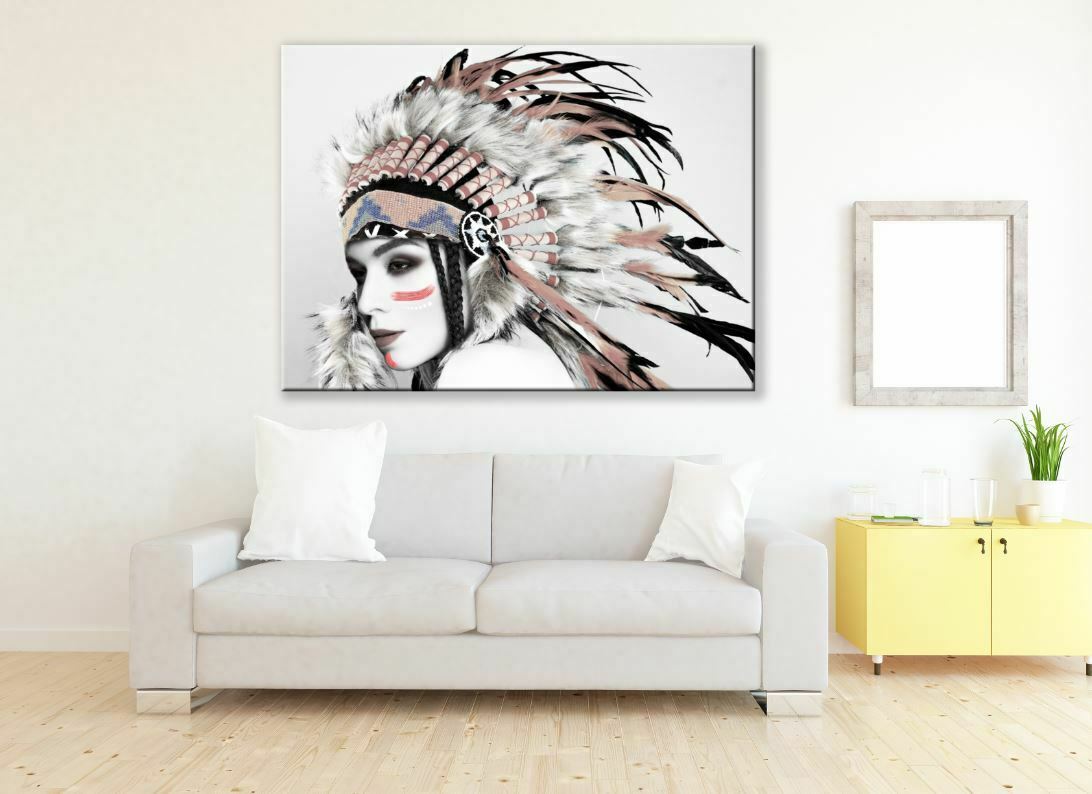 Popular American Indian Headdress Print 100% Australian Made