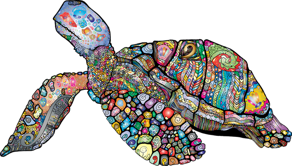 Colourful Turtle Art Print 100% Australian Made