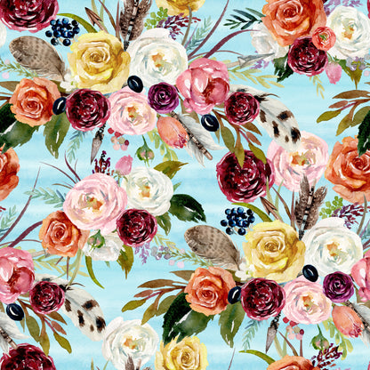 Square Canvas Colorful Flowers Oil Painting High Quality Print 100% Australian Made