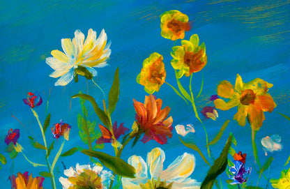 Colorful Floral Painting Print 100% Australian Made