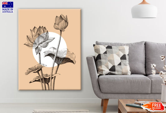 Black Floral Art Print 100% Australian Made