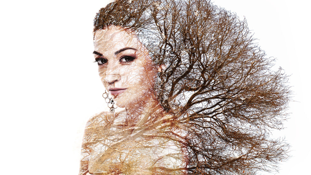 Lady & Tree Double Exposure Photograph Print 100% Australian Made