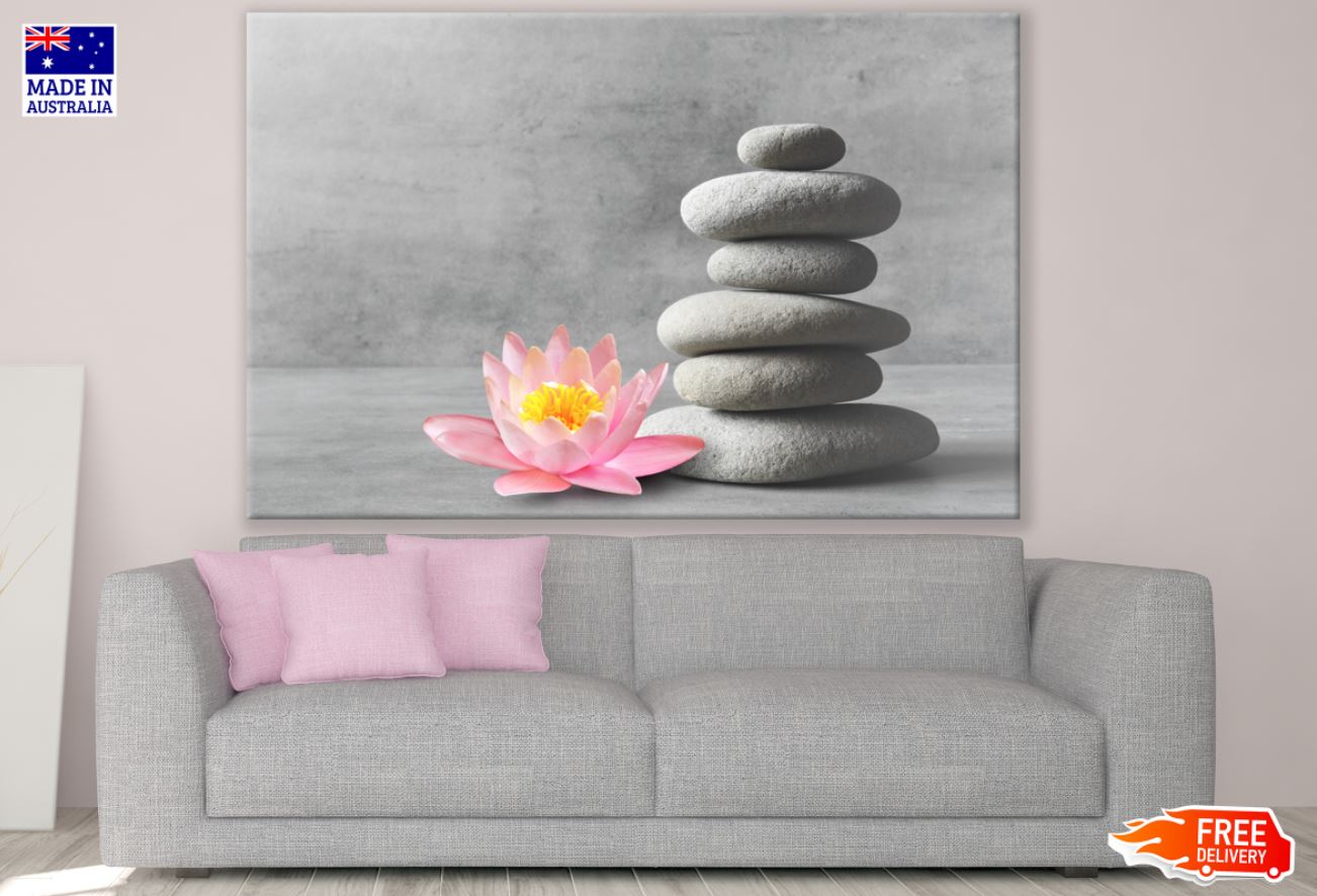Flower & Zen Stones Photograph Print 100% Australian Made