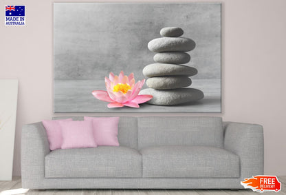 Flower & Zen Stones Photograph Print 100% Australian Made