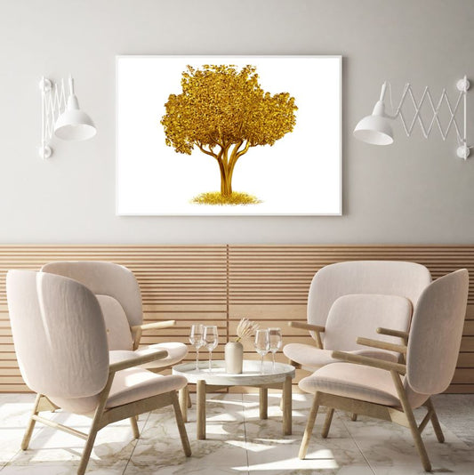 Golden Tree Abstract Design Home Decor Premium Quality Poster Print Choose Your Sizes