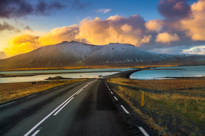 Long Road with Lakes Photograph Print 100% Australian Made