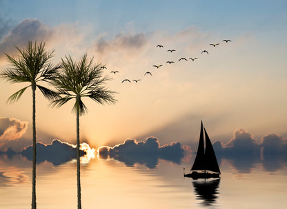 Sail Boat on a Lake Photograph Print 100% Australian Made