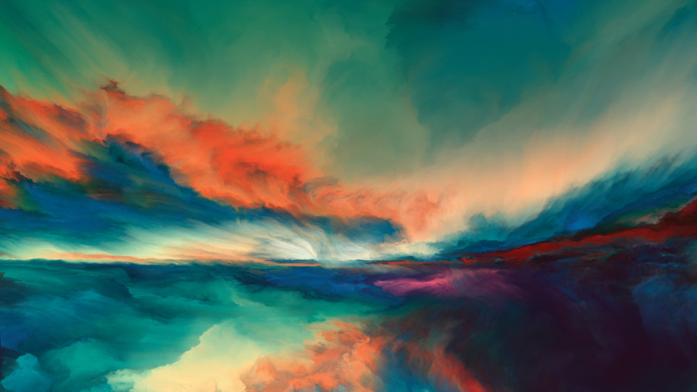 Colourful Sky Cloud Abstract Design Print 100% Australian Made