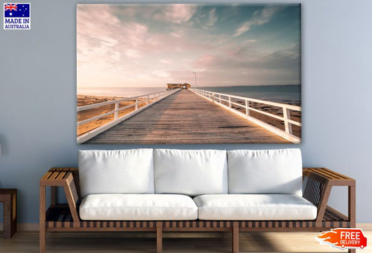 Wooden Pier Over Lake Photograph Print 100% Australian Made