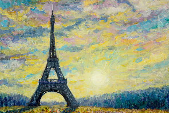 Eiffel Tower Sunset Watercolour Painting Print 100% Australian Made