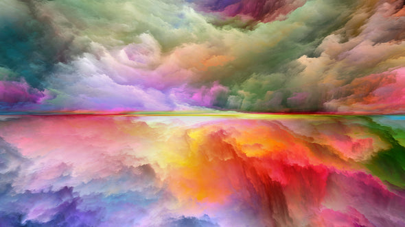 Abstract Colourful Cloud Design Print 100% Australian Made