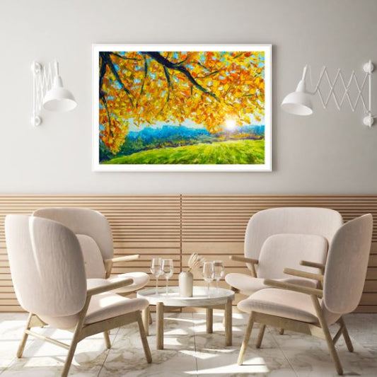 Autumn Tree Oil Painting Home Decor Premium Quality Poster Print Choose Your Sizes