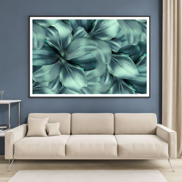 Grey Abstract Floral Oil Painting Home Decor Premium Quality Poster Print Choose Your Sizes