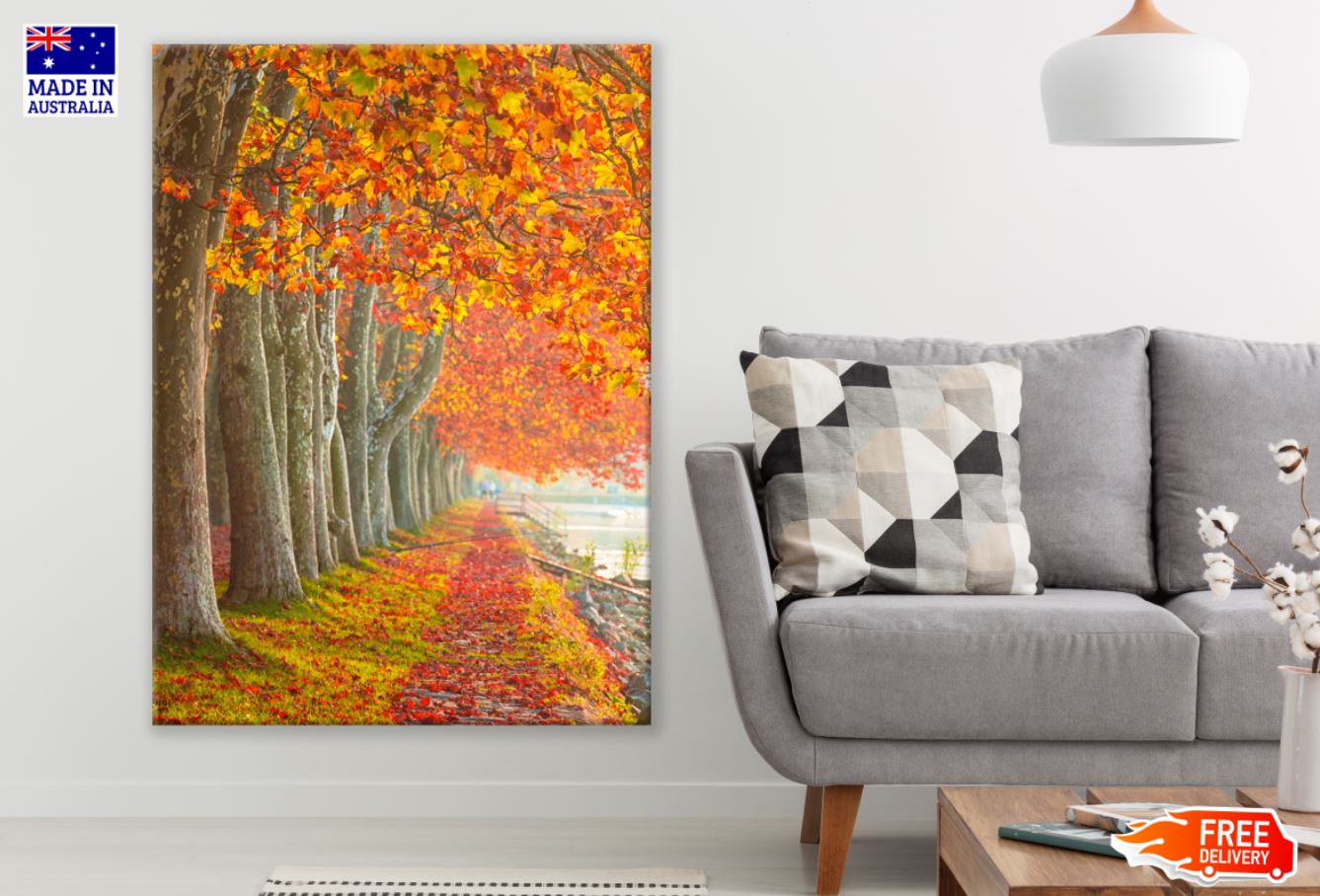 Autumn Tree Row Photograph Print 100% Australian Made