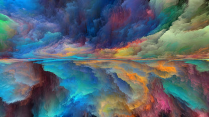 Colourful Cloud Abstract Design Print 100% Australian Made