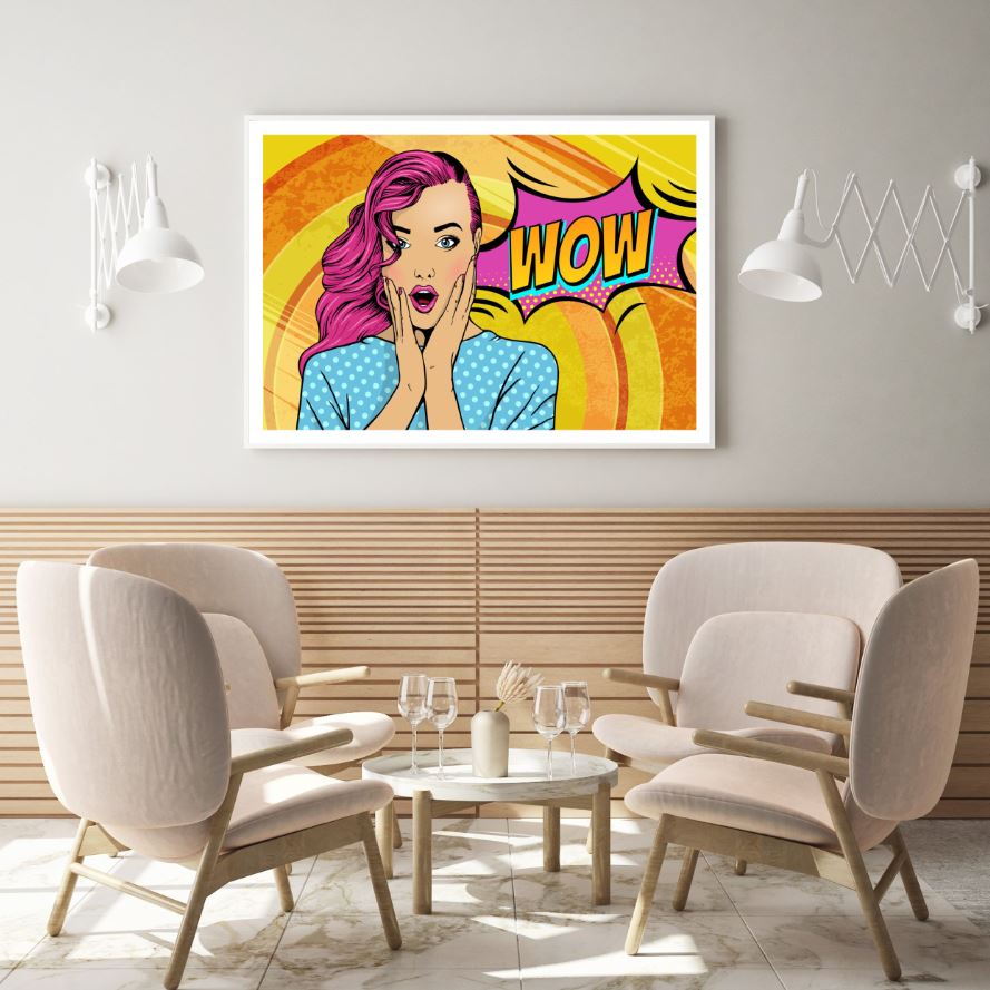 Surprised Girl Face Pop Art Design Home Decor Premium Quality Poster Print Choose Your Sizes