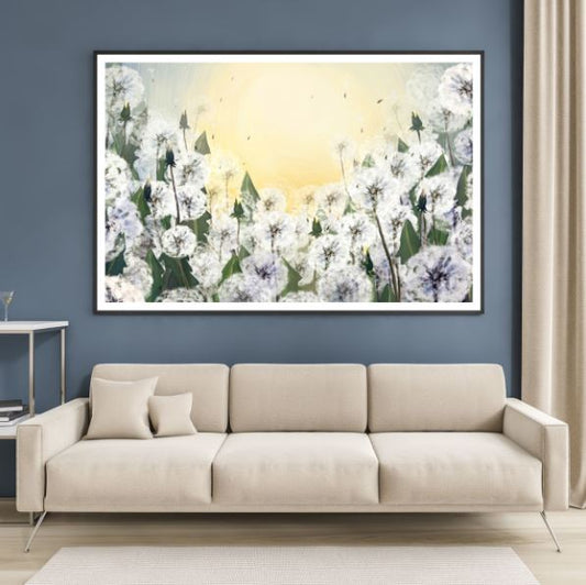 Dandelion Flowers Watercolor Painting Home Decor Premium Quality Poster Print Choose Your Sizes