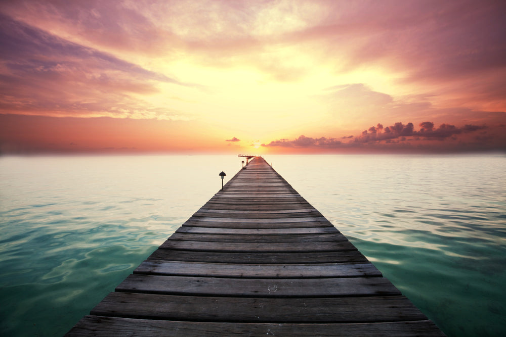 Wooden Pier at Sunset Photograph Print 100% Australian Made