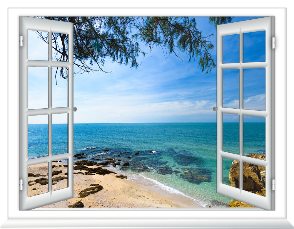 Beach Window View Photograph Print 100% Australian Made