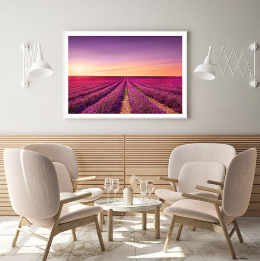 Lavender Field Scenery Photograph Home Decor Premium Quality Poster Print Choose Your Sizes