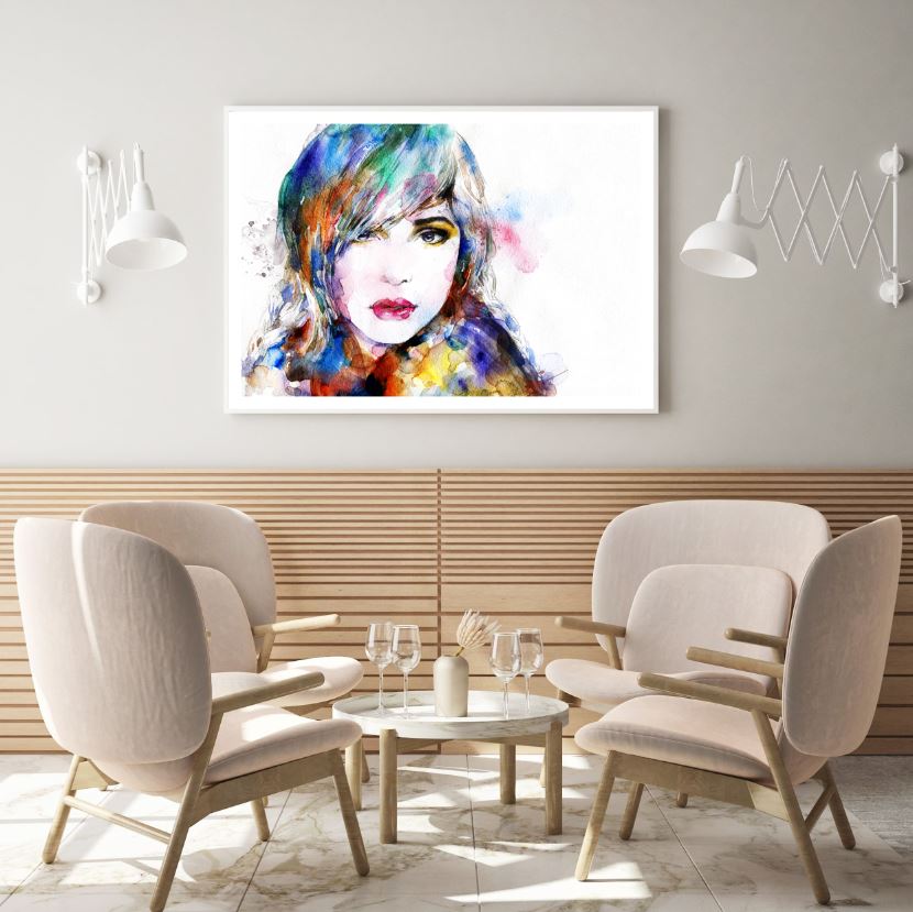 Colorful Woman Face Abstract Oil Painting Home Decor Premium Quality Poster Print Choose Your Sizes