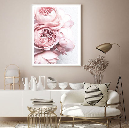 Pink Peony Flowers Photograph Home Decor Premium Quality Poster Print Choose Your Sizes