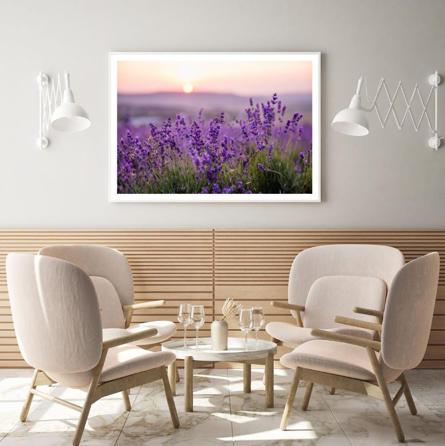 Purple Flowers Closeup Photograph Home Decor Premium Quality Poster Print Choose Your Sizes