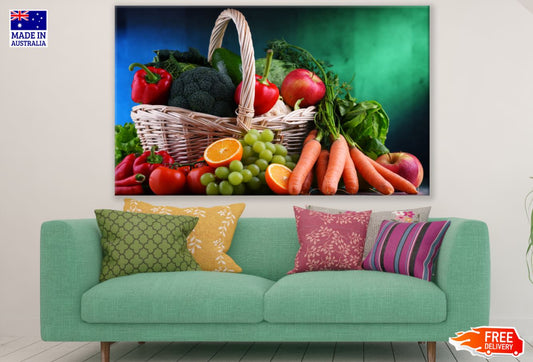 Fruits & Vegetable Basket Print 100% Australian Made