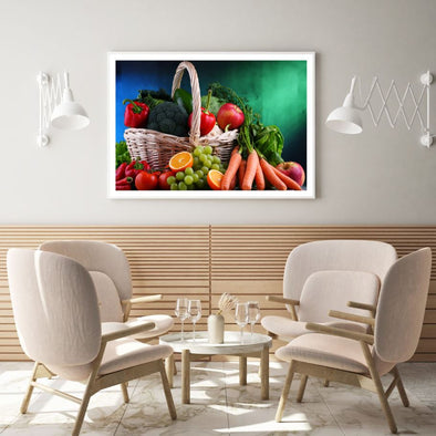 Vegetable Basket on Tabel View Home Decor Premium Quality Poster Print Choose Your Sizes