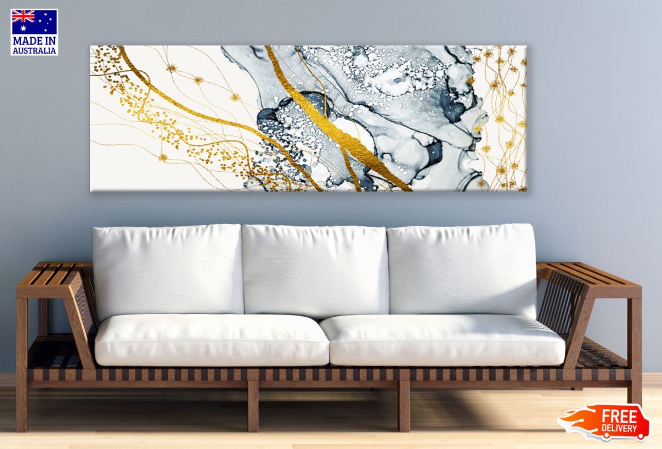 Panoramic Canvas Colorful Abstract High Quality 100% Australian Made Wall Canvas Print Ready to Hang