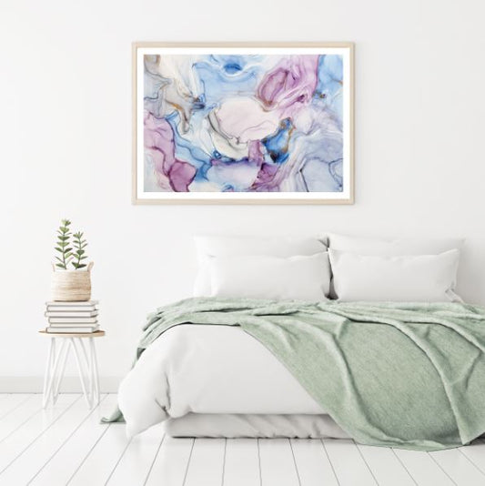 Blue Pink & Gold Abstract Design Home Decor Premium Quality Poster Print Choose Your Sizes