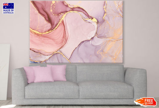 Pink & Brown Abstract Design Print 100% Australian Made