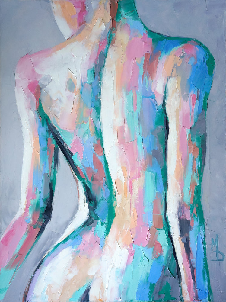Woman Body Colorful Abstract Art Print 100% Australian Made